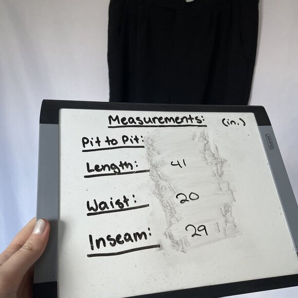 Christy Woman Black Pleated High-Waisted Trousers Size 16 wide leg style pants - Picture 5 of 6